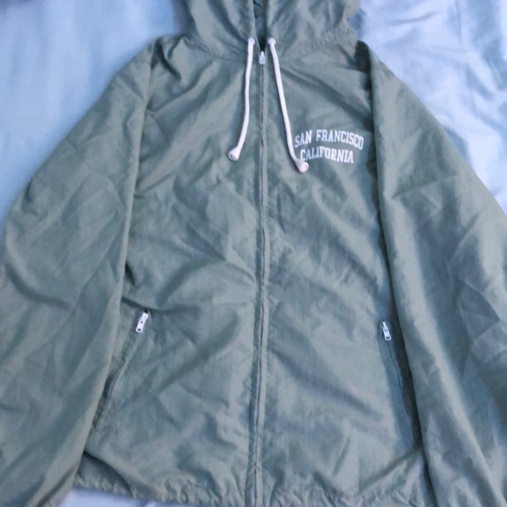 Light green Brandy Melville wind breaker